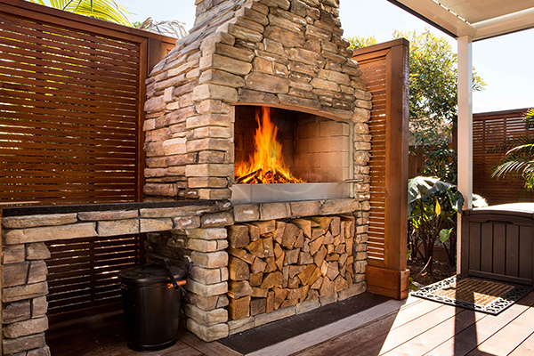 outdoor fireplaces feature
